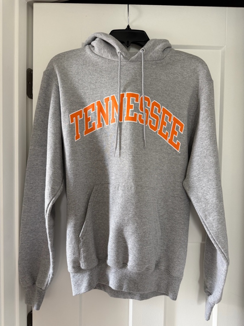 Champion Gray Hoodie with Orange Tennessee Arch Logo
